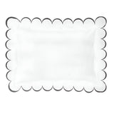Allena 400TC Cotton Scallop Embroidery Sateen Solid Pillow Sham
