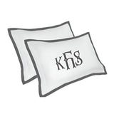 Monogram 400TC Cotton Edge Border Embroidery Pillow Sham