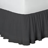 400TC Sateen Solid Cotton Fringe Ruffle Bed Skirt