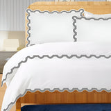 400TC U Shape Applique Embroidery Cotton Duvet Cover Set