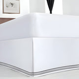 400TC Cotton Sateen Classic Embroidery Tailored Bed Skirt