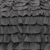 400TC Sateen Solid Cotton Waterfall Ruffle Duvet Cover Set