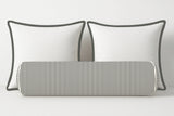 Ticking Stripe Velvet Bolster Pillow Cover