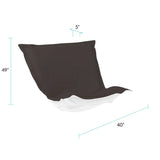 Puff Chair Cushion Seascape Charcoal Cushion and Cover