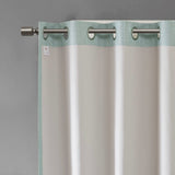 Heathered Patio Window Curtain, Aqua Blue