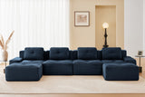 CORDELIA 153" 4-Seater Sofa with 2 Ottomans