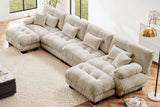 CLOUDIES 173" 4 Seater Sofa with 2 Ottomans