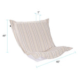 Indoor/Outdoor Puff Scroll Chair Dune Sand Cover Only