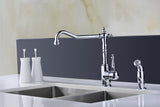 Locke Single-Handle Standard Kitchen Faucet with Side Sprayer in Polished Chrome