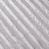 Wholesale Ultra-Soft Plush Long Fur Throw Pillow and Blanket, Grey