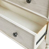 2-Drawer Storage Accent Chest w/ Turned Legs, Natural Ivory