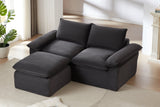 DERVAL 80" Loveseat with 1 Ottoman