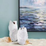 Abstract Elm Tall Vase in White