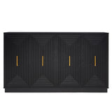 60'' Large Buffet Cabinet with Storage, Fluted Sideboard Wit