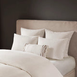 Eggshell 3-Piece Comforter or Duvet Cover Set Decor Pillow
