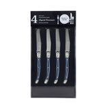 Laguiole Connoisseur 4-Piece Navy Steak Knife Set