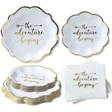Adventure Begins Party Tableware Set for 24 Guests
