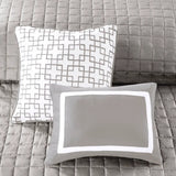 Wholesale Border 8-Piece Comforter and Coverlet Set, Grey