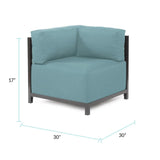 Axis Corner Chair Sterling Breeze Titanium Frame