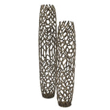 Bronze Aluminum Branch Vase- Small