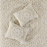 Tufted Medallion Comforter/Duvet Cover Set, Taupe