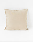 Deco pillow cover with buttons in Natural linen