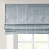 Basketweave Room Darkening Cordless Roman Shade, Blue