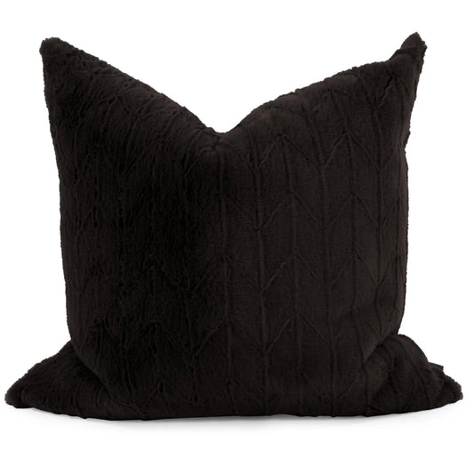 24 x 24 Angora Ebony Pillow - Down Alternative Insert