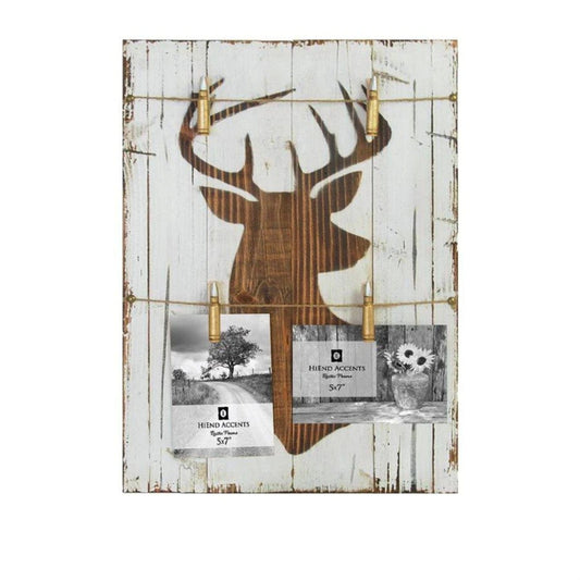 Deer Bust Picture Holder w/ Bullet Clothes Pins, 4 MOQ