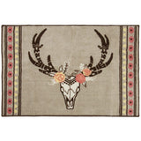 Desert Skull Floral Kitchen/Bath Rug, 2 MOQ