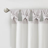 Twist Tab Silky Window Curtain, Silver
