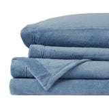 Soft Plush 4-Piece Brushed Sheet Set, Navy Blue