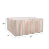 Indoor/Outdoor Universal Square Ottoman Dune Terra Cover Only