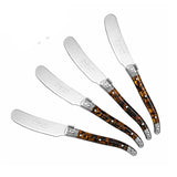 French Home Laguiole 4-Piece Tortoise Shell Spreader Set