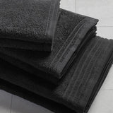 100% Cotton Quick Dry 12 Piece Bath Towel Set, Black