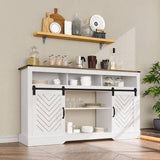 65-inch Farmhouse Tv Stand with Barn Doors – Rustic Console