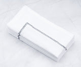 White Cloth Napkins - Diamond Embroidered Napkins