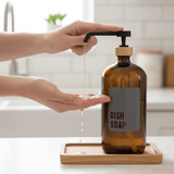 Dish Soap Glass Amber Bottle 1L