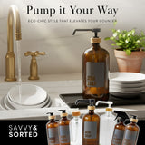 Dish Soap Glass Amber Bottle 1L