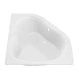 Petra 5 ft. Acrylic Center Drain Corner Bathtub in White