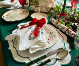 Green Cloth Napkins - Pearls Napkins
