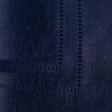 Double Hemstitch Linen Napkin - Navy Blue