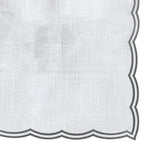 Charcoal placemats - Double Scalloped