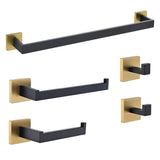 ANZZI Complete 5-Piece Bathroom Hardware Set (Includes Two Towel Bars), RHINO ALLOY Certified Stainless Steel & Zinc, Multiple Finishes
