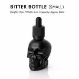 Skull Glass Bitters Bottle with Dropper 1oz