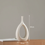Hollow Out Ceramic Flower Vase Decor