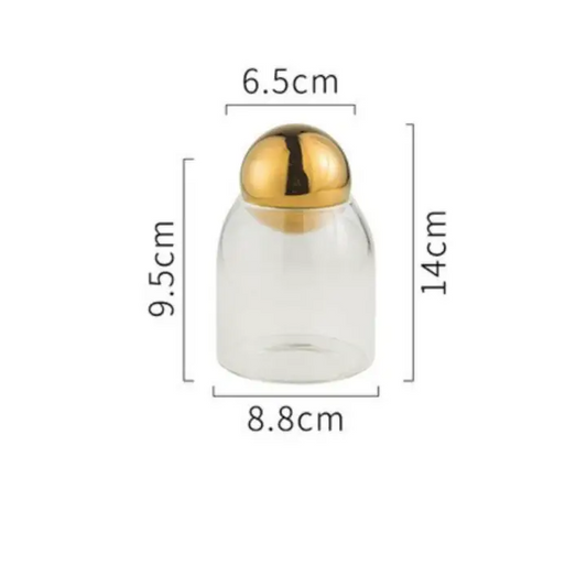 Transparent Glass Sealed Storage Jar