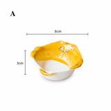 Cat Shaped Ceramic Snack Bowl Japanese Style