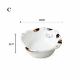 Cat Shaped Ceramic Snack Bowl Japanese Style