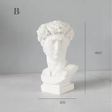 Resin Human Head Portrait Vase Planter